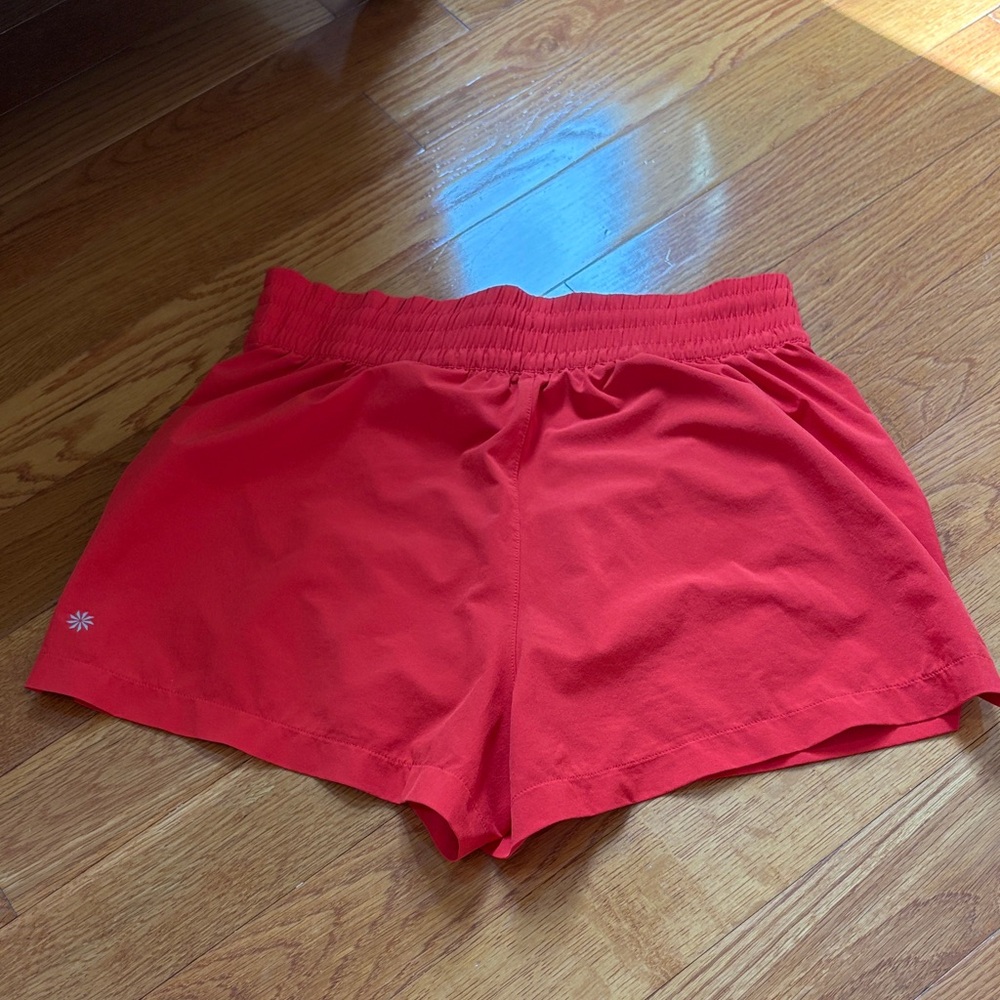 Athleta Red Women's Athletic Shorts - Elastic Waist